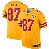 Nike Chiefs 87 Travis Kelce Gold Inverted Legend Jersey Dzhi,baseball caps,new era cap wholesale,wholesale hats